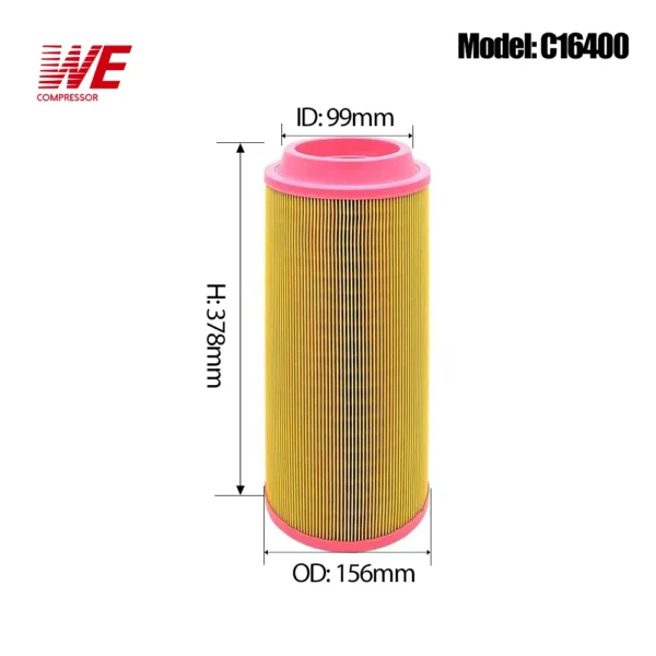 Hot Selling C16400 Air Filter Element for 37kw Screw Air Compressor - Image 6