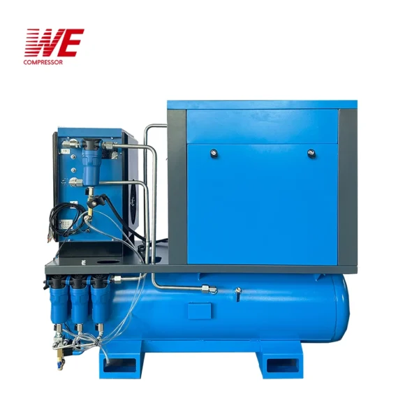 High Quality Professional Industrial 7.5KW 10HP All in One Screw Air Compressor With Air Dryer Tank - Image 4