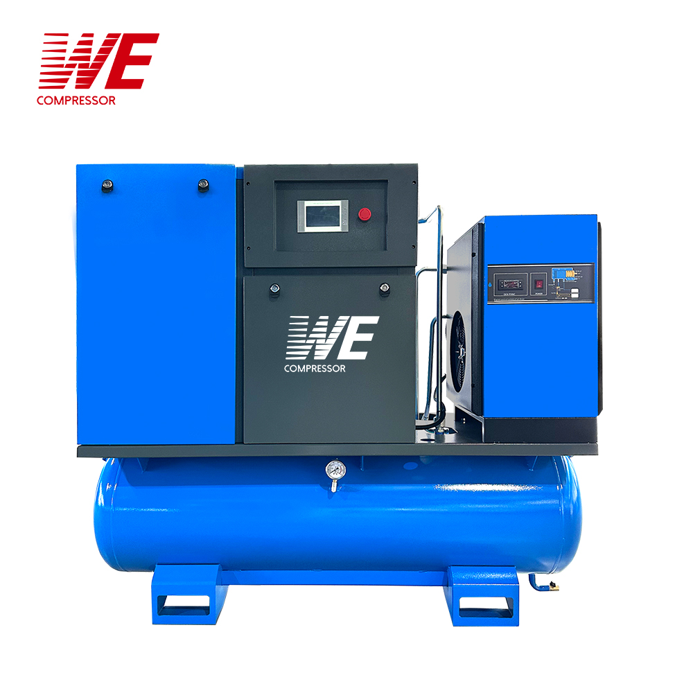 20HP 16Bar Pressure Laser Cutting Machine Fix Speed Combined Screw Air Compressor With Air Dryer