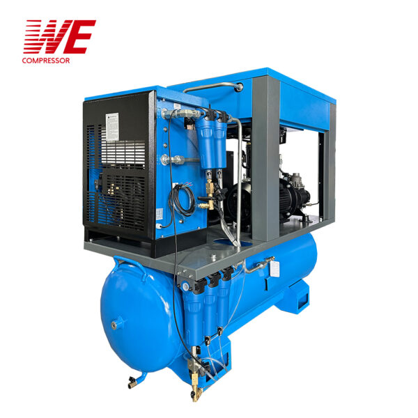 16Bar 15KW Pressure Fix Speed Combined Screw Air Compressor With Air Dryer For Laser Cutting Machine