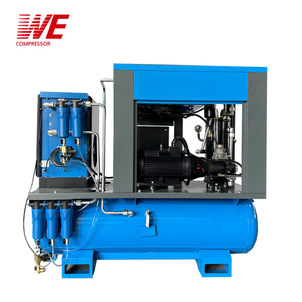 20HP 16Bar Pressure Laser Cutting Machine Fix Speed Combined Screw Air Compressor With Air Dryer